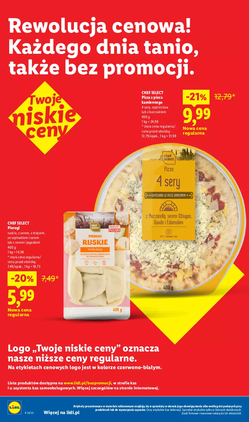Gazetka promocyjna Lidl - Gazetka ważna od 14.09 do 16.09 - ważna 14.09 do 16.09.2026 - strona 8 - produkty: Kurczak, Piec, Pierogi, Pizza, Pizza z pieca kamiennego, Ser, Szpinak