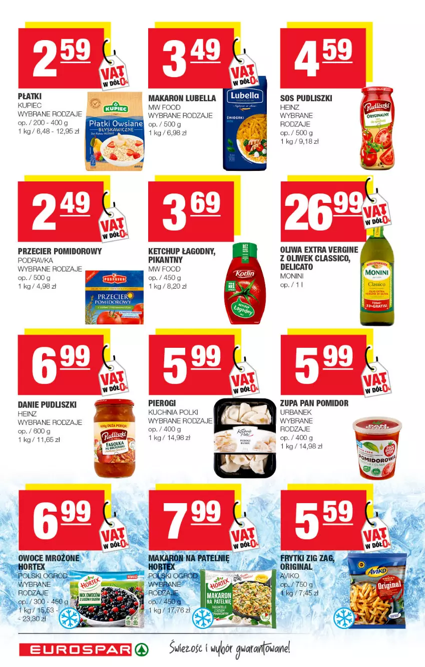 Gazetka promocyjna Spar - EuroSpar - ważna 02.03 do 12.03.2022 - strona 10 - produkty: Bell, Bella, Gin, Heinz, Ketchup, Kuchnia, Kupiec, Lubella, Makaron, Monini, Piec, Pierogi, Podravka, Pudliszki, Zupa