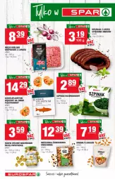 Gazetka promocyjna Spar - EuroSpar - Gazetka - ważna od 12.03 do 12.03.2022 - strona 12 - produkty: Mięso mielone, Oliwki zielone, Migdały łuskane, Migdały, Oliwki, Wino, Kiełbasa, Mięso, Szpinak, LG, Fa