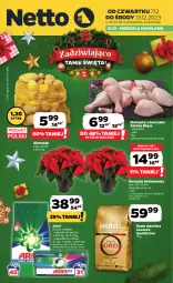 Gazetka promocyjna Netto - Artykuły spożywcze - Gazetka - ważna od 13.12 do 13.12.2023 - strona 1 - produkty: Kurczak, Kawa ziarnista, Proszek do prania, Kawa, Gwiazda, Lavazza, Ariel, Kapsułki do prania