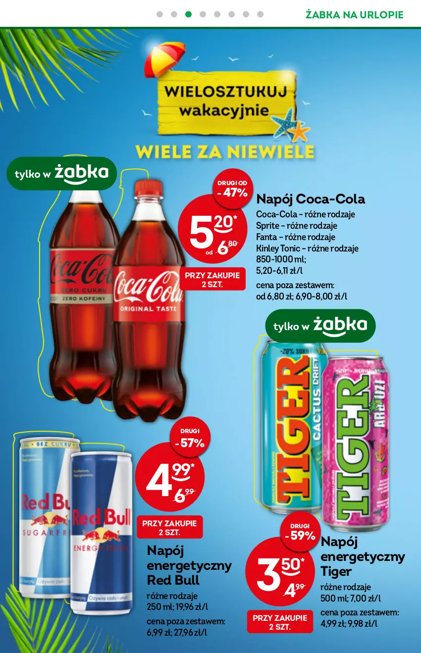 Gazetka promocyjna Żabka - ważna 03.08 do 09.08.2022 - strona 12 - produkty: Coca-Cola, Fa, Fanta, Napój, Napój energetyczny, Red Bull, Sprite, Tiger