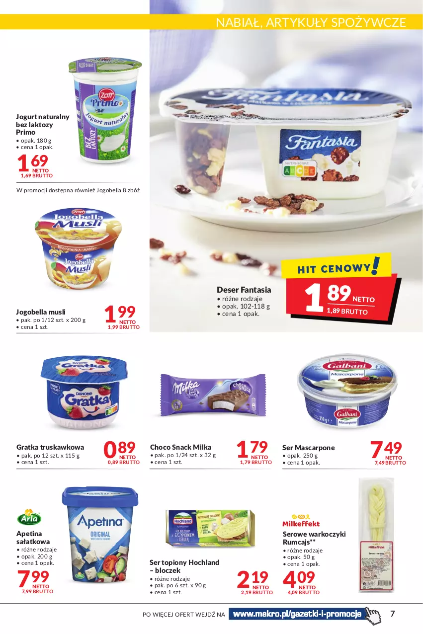 Gazetka promocyjna Makro - Najlepsze oferty - ważna 18.10 do 31.10.2022 - strona 7 - produkty: Artykuły spożywcze, Bell, Bella, Deser, Fa, Fanta, Gra, Hochland, Jogobella, Jogurt, Jogurt naturalny, Koc, Mascarpone, Milka, Mus, Rum, Sałat, Ser, Ser topiony, Top