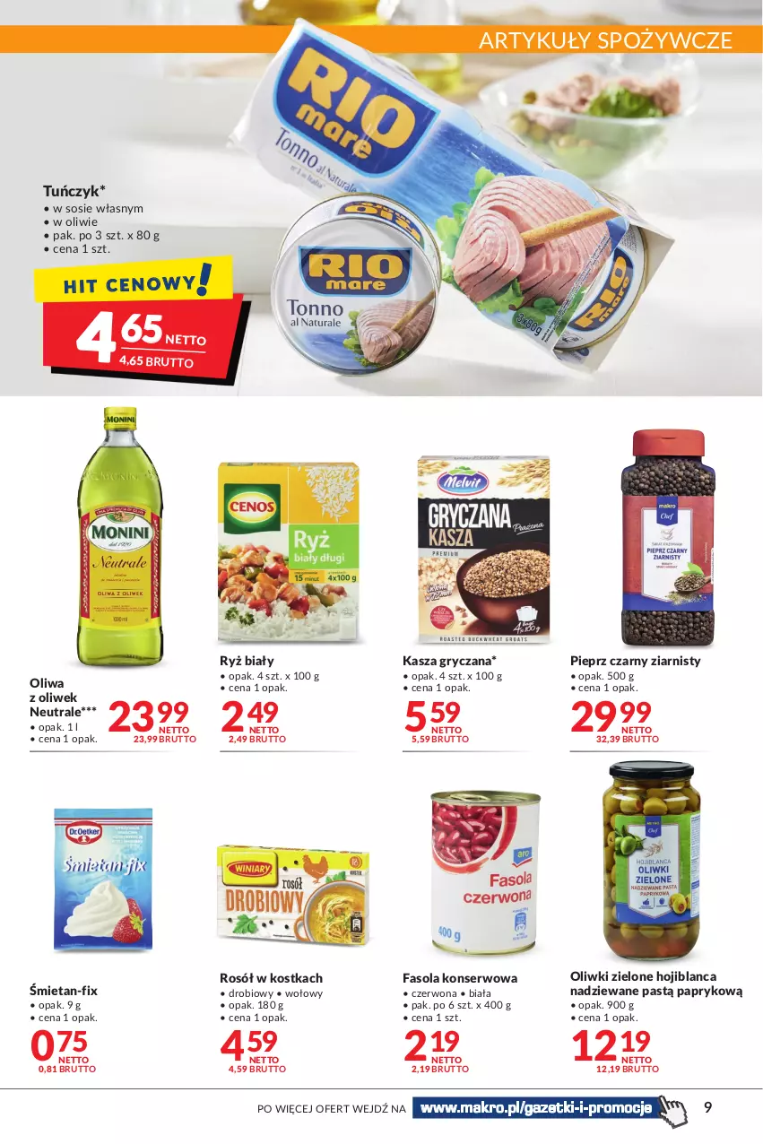 Gazetka promocyjna Makro - Najlepsze oferty - ważna 18.10 do 31.10.2022 - strona 9 - produkty: Artykuły spożywcze, Fa, Fasola, Gry, Kasza, Kasza gryczana, Oliwa, Oliwa z oliwek, Oliwki, Oliwki zielone, Pieprz, Rosół, Ryż, Ryż biały, Ser, Sos, Tuńczyk