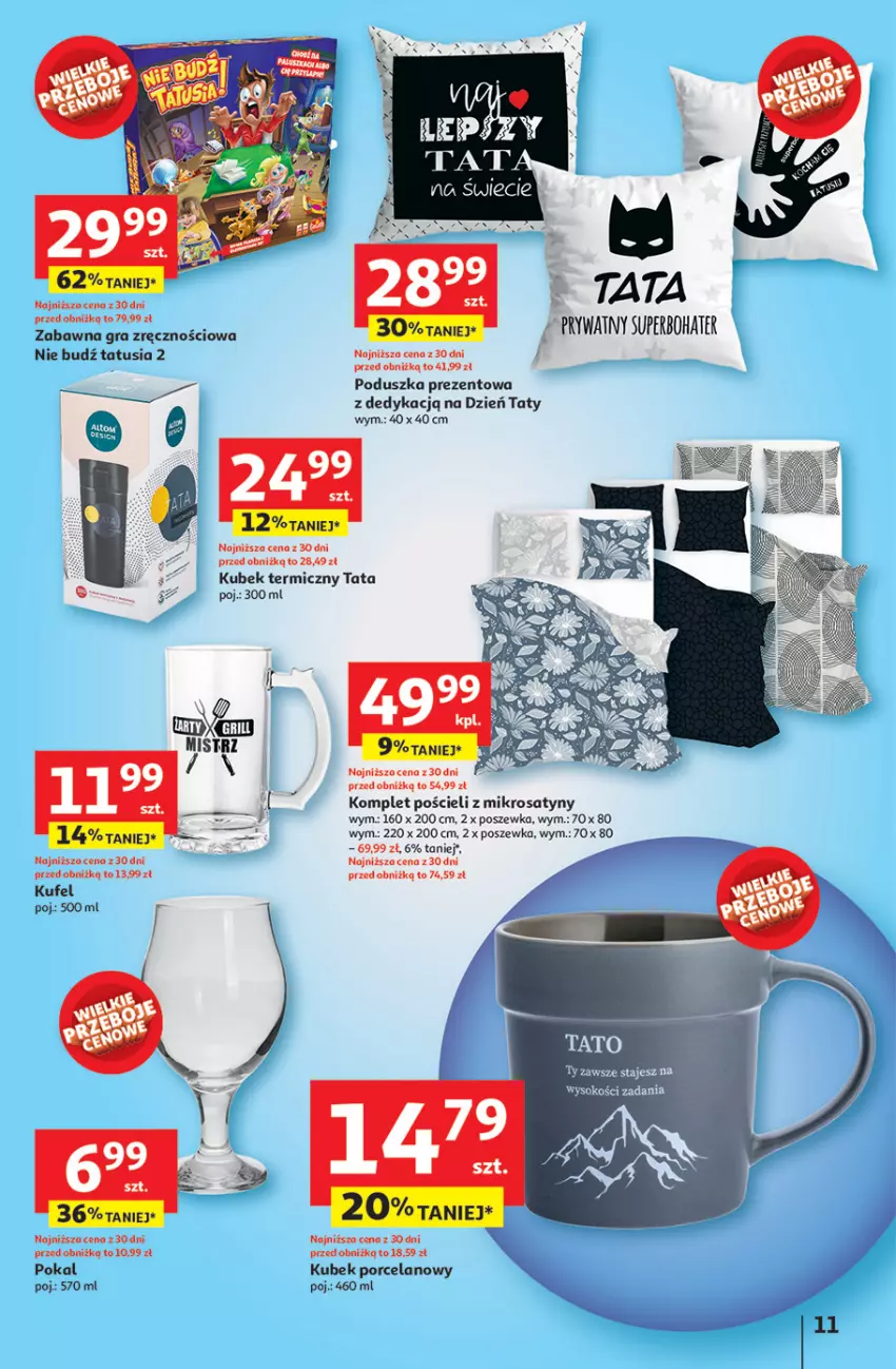 Gazetka promocyjna Auchan - JAK PRAGNĘ LATA Hipermarket - ważna 20.06 do 25.06.2025 - strona 13 - produkty: Komplet pościeli, Kubek, Kubek termiczny, Poduszka, Por, Pościel, Poszewka, Sok