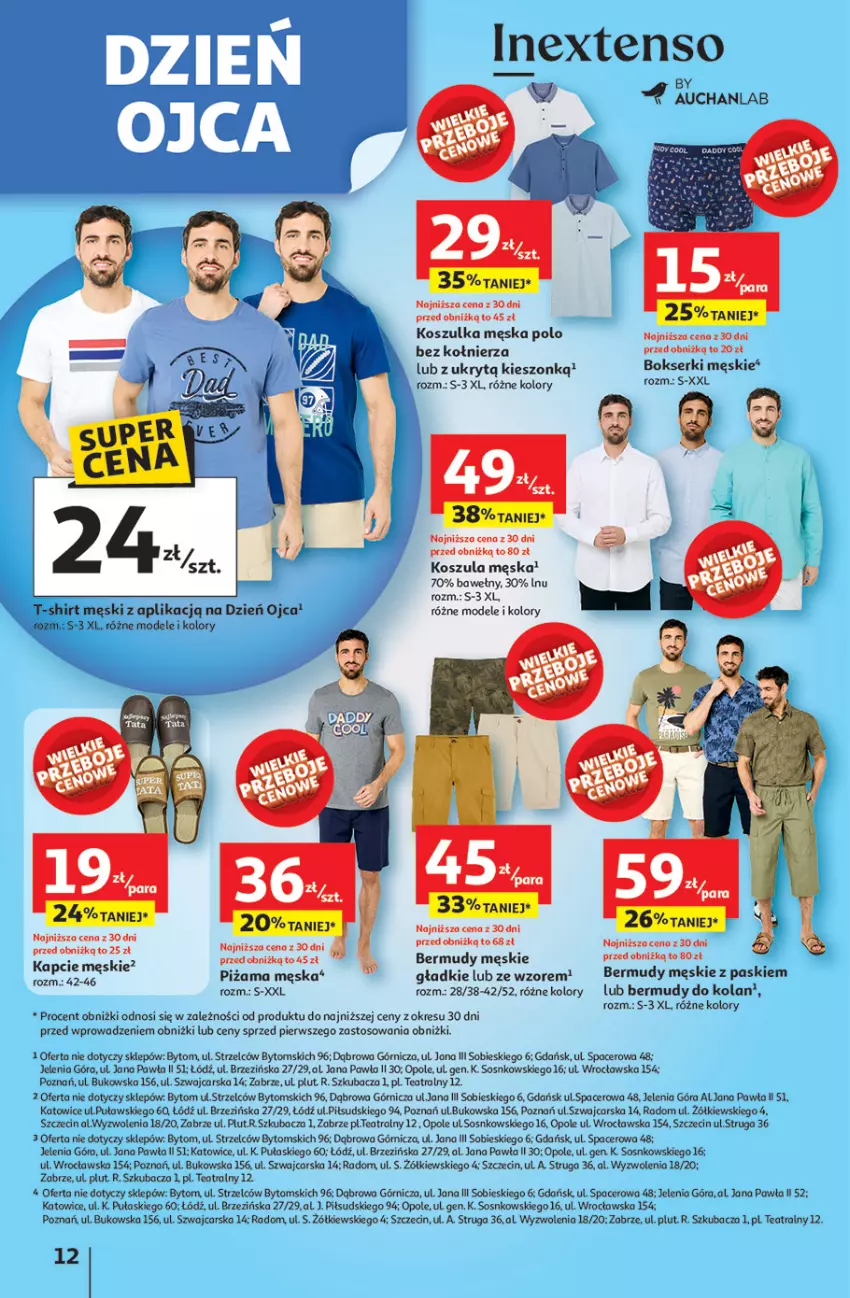Gazetka promocyjna Auchan - JAK PRAGNĘ LATA Hipermarket - ważna 20.06 do 25.06.2025 - strona 14 - produkty: Acer, Bermudy, Bokserki, Cars, Kapcie, Kosz, Koszula, Koszulka, Ser, Sos, T-shirt