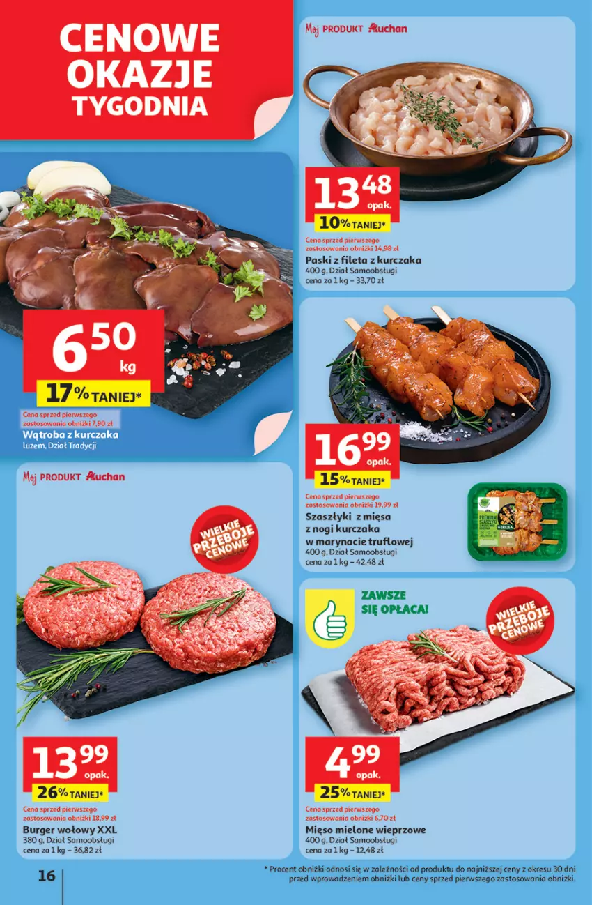 Gazetka promocyjna Auchan - JAK PRAGNĘ LATA Hipermarket - ważna 20.06 do 25.06.2025 - strona 18 - produkty: Burger, Fa, Kurczak, Mięso, Mięso mielone