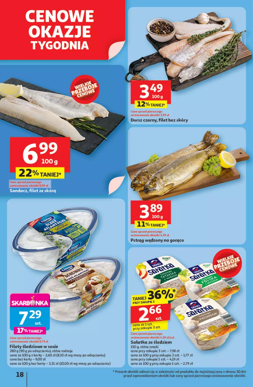 Gazetka promocyjna Auchan - JAK PRAGNĘ LATA Hipermarket - ważna 20.06 do 25.06.2025 - strona 20 - produkty: Dorsz, Pstrąg, Sałat, Sałatka, Sos