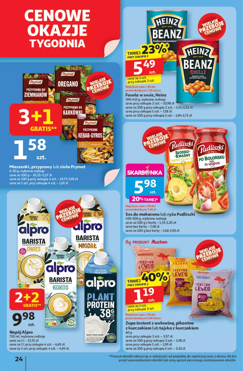 Gazetka promocyjna Auchan - JAK PRAGNĘ LATA Hipermarket - ważna 20.06 do 25.06.2025 - strona 26 - produkty: Alpro, Fa, Fasola, Heinz, Kurczak, Napój, Sos, STP, Zupa