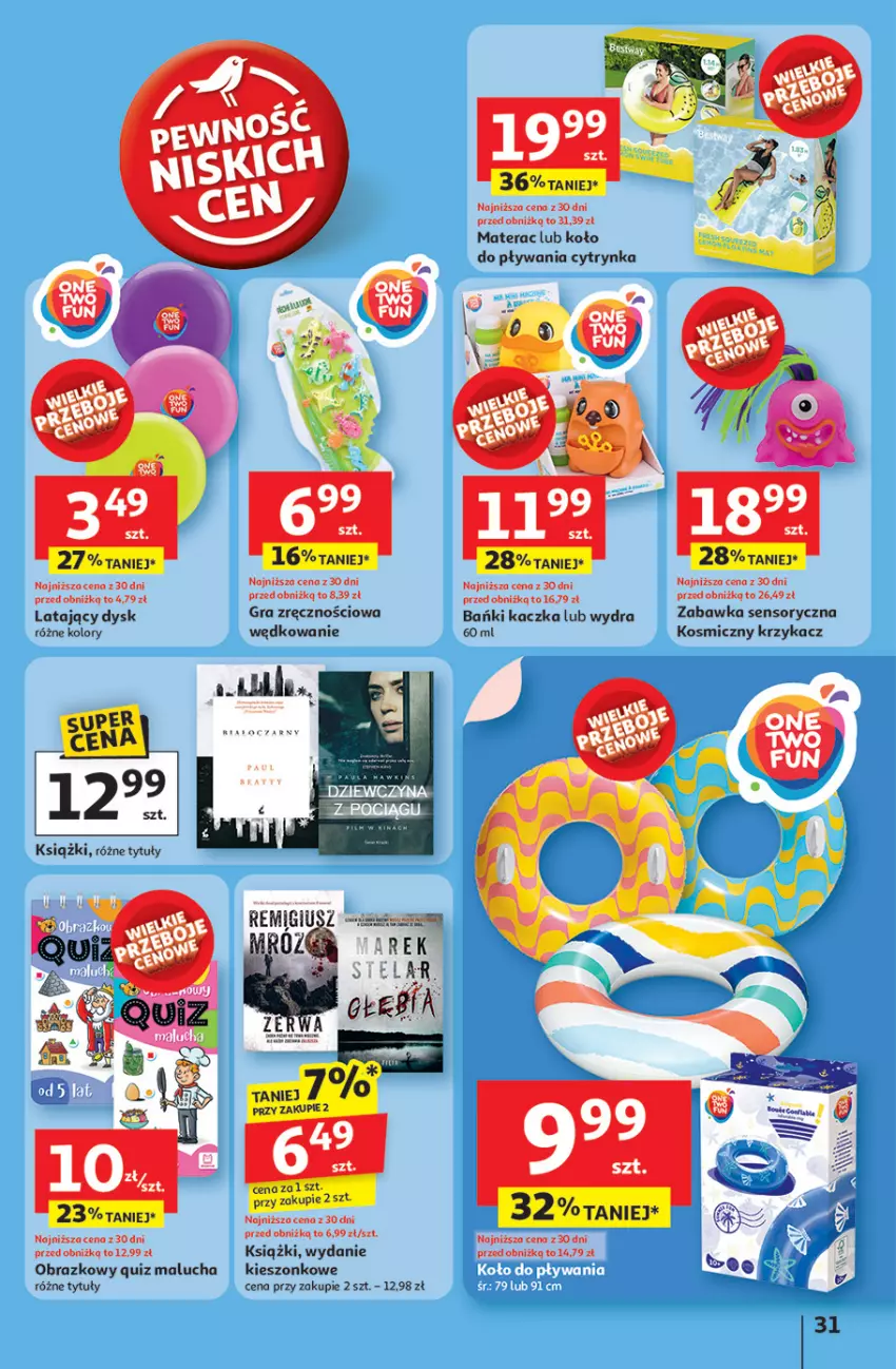 Gazetka promocyjna Auchan - JAK PRAGNĘ LATA Hipermarket - ważna 20.06 do 25.06.2025 - strona 33 - produkty: Gra, Kaczka, Materac, Obraz, Quiz, Tera, Zabawka