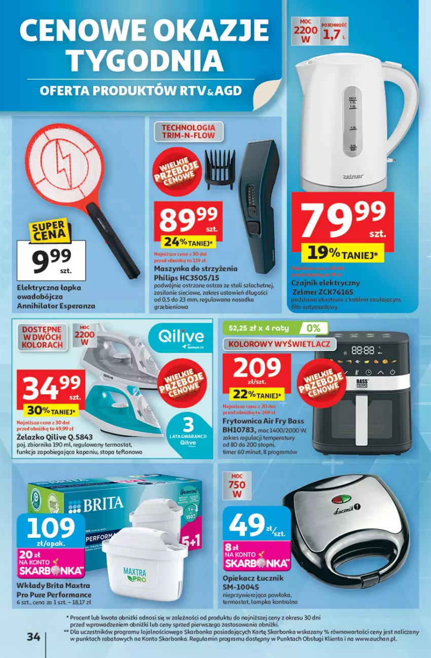 Gazetka promocyjna Auchan - JAK PRAGNĘ LATA Hipermarket - ważna 20.06 do 25.06.2025 - strona 36 - produkty: Brit, Brita, Brita Maxtra, Czajnik, Czajnik elektryczny, Gra, Maszynka, Philips, Pur, Silan, Szynka, Termos, Top, Zelmer