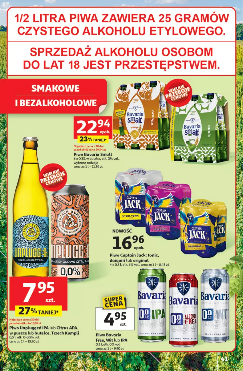 Gazetka promocyjna Auchan - JAK PRAGNĘ LATA Hipermarket - ważna 20.06 do 25.06.2025 - strona 43 - produkty: Captain Jack, Gin, Piwo