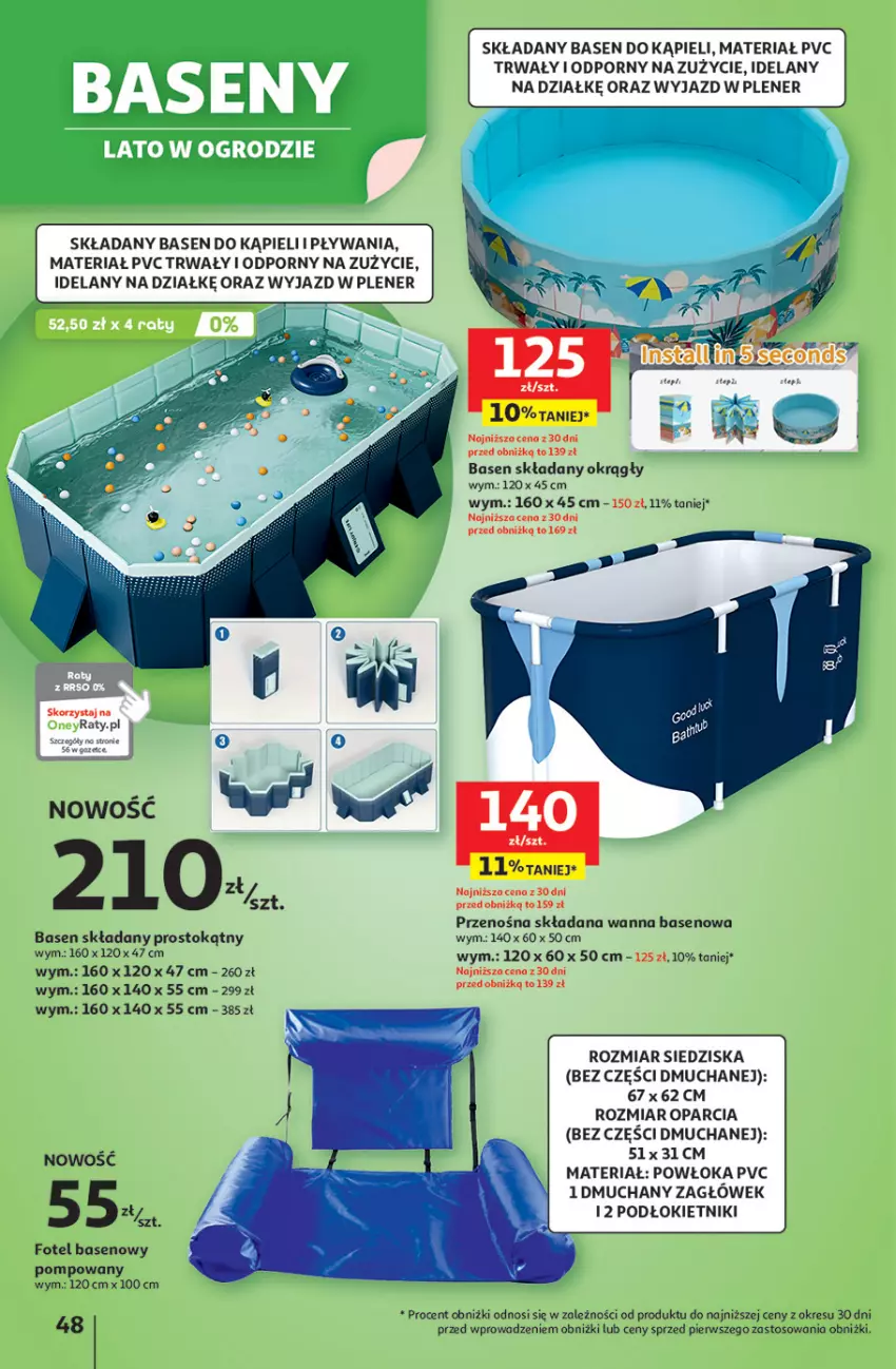 Gazetka promocyjna Auchan - JAK PRAGNĘ LATA Hipermarket - ważna 20.06 do 25.06.2025 - strona 52 - produkty: Fotel, Por, Wanna, Zagłówek