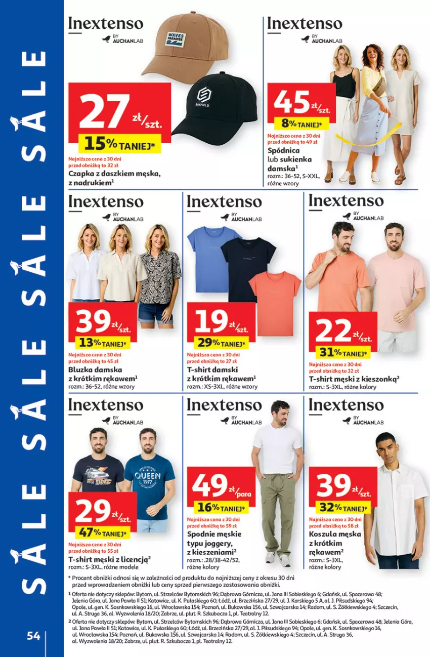 Gazetka promocyjna Auchan - JAK PRAGNĘ LATA Hipermarket - ważna 20.06 do 25.06.2025 - strona 58 - produkty: Acer, Cars, Kosz, Koszula, Sos, Spódnica, Spodnie, Sukienka, T-shirt