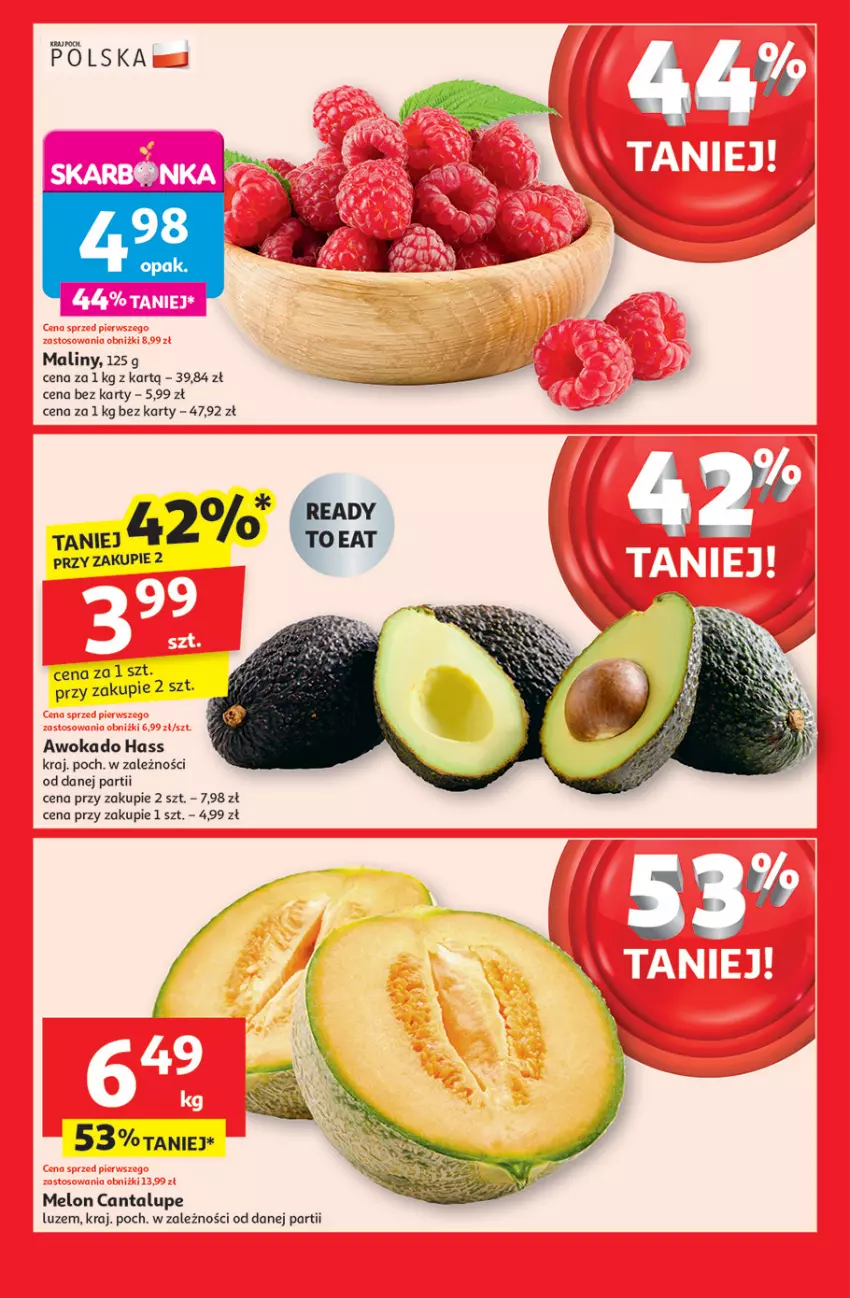Gazetka promocyjna Auchan - JAK PRAGNĘ LATA Hipermarket - ważna 20.06 do 25.06.2025 - strona 9 - produkty: Maliny, Melon