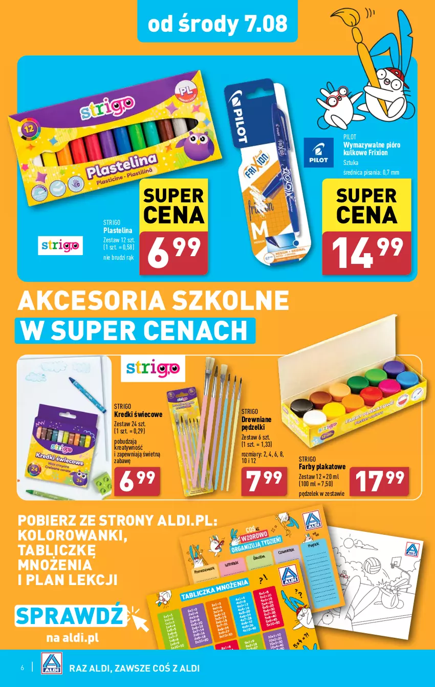 Gazetka promocyjna Aldi - Szkolna wyprawka w SUPER CENACH - ważna 07.08 do 14.08.2024 - strona 6 - produkty: Fa, Noż, Plastelina