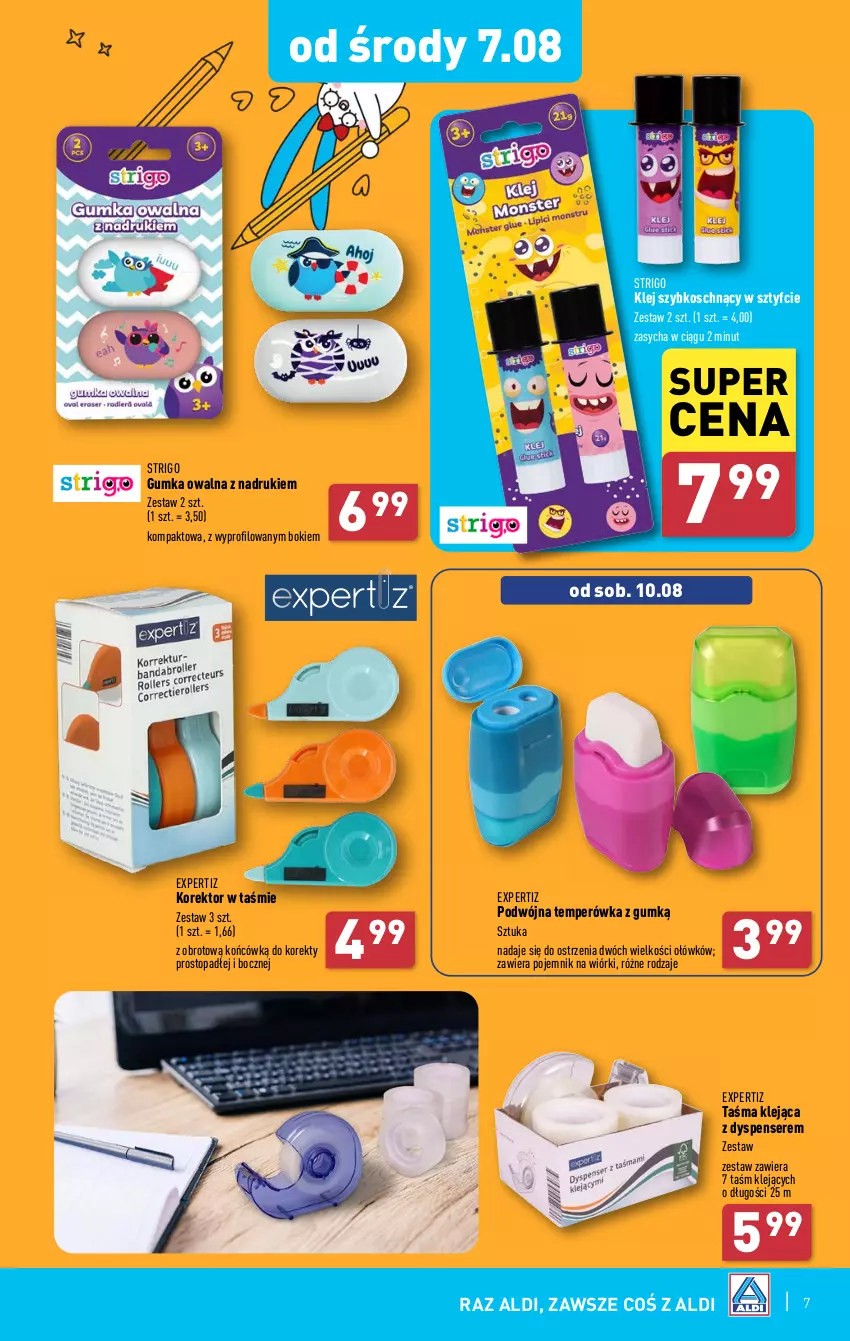 Gazetka promocyjna Aldi - Szkolna wyprawka w SUPER CENACH - ważna 07.08 do 14.08.2024 - strona 7 - produkty: Klej, Pojemnik, Ser, Top