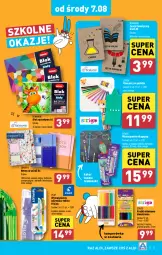 Gazetka promocyjna Aldi - Szkolna wyprawka w SUPER CENACH - Gazetka - ważna od 14.08 do 14.08.2024 - strona 3 - produkty: Mop, Gra, Karteczki samoprzylepne, Długopis, Flamastry, Tusz