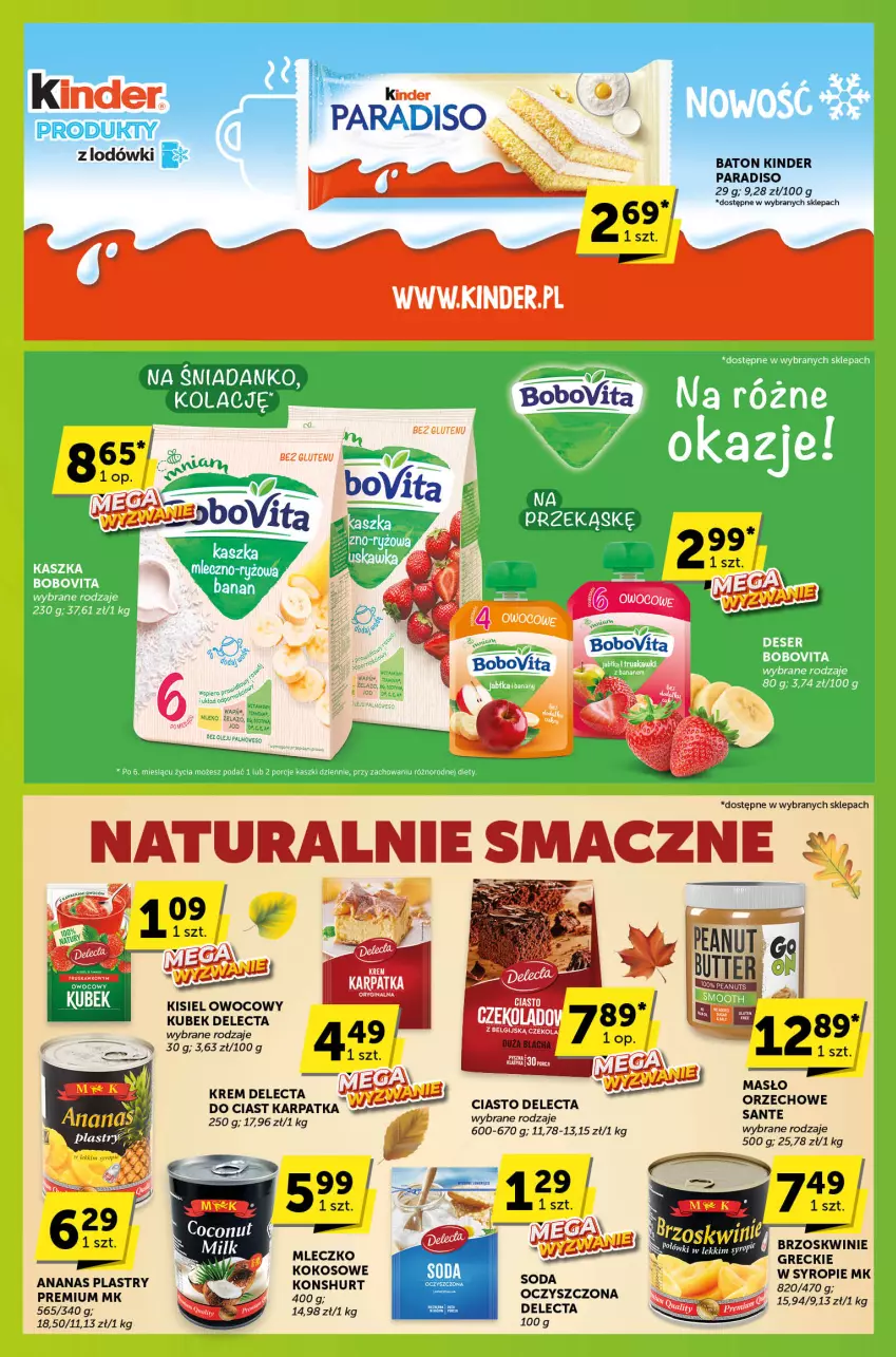 Gazetka promocyjna ABC - ważna 03.10 do 15.10.2024 - strona 6 - produkty: Ananas, Baton, BoboVita, Delecta, Karp, Kinder, Kisiel, Kokos, Kubek, LG, Mleczko, Syrop