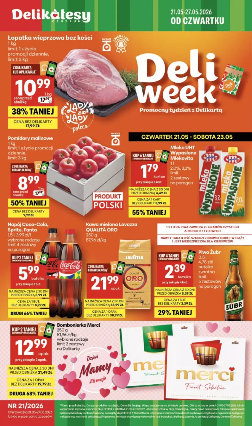 Gazetka promocyjna Delikatesy Centrum - Franczyza DC21 Czwartek - ważna 21.05 do 27.05.2026 - strona 1 - produkty: Koc, Merci, Rama, Rum, Tran
