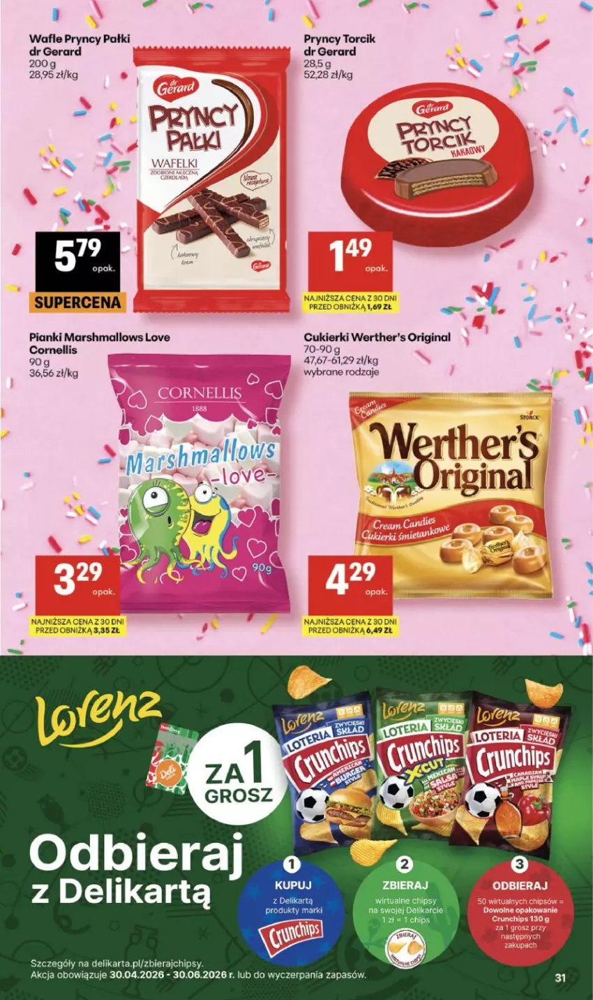 Gazetka promocyjna Delikatesy Centrum - Franczyza DC21 Czwartek - ważna 21.05 do 27.05.2026 - strona 31 - produkty: Chipsy, Cukier, Cukierki, Dr Gerard, Gin, Mars, Marshmallows, Wafle