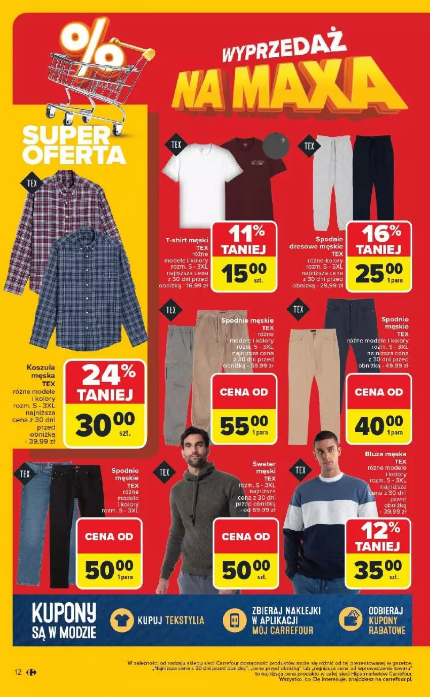 Gazetka promocyjna Carrefour - Gazetka Wyprzedaż na MAXA - ważna 15.12.2025 do 03.01.2026 - strona 14 - produkty: Dres, Fa, Gra, Rum, Spodnie, T-shirt