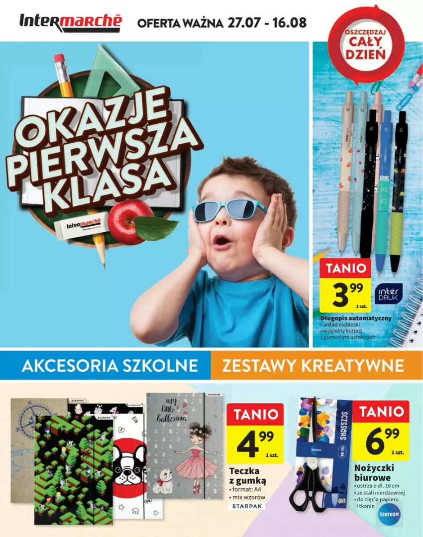 Gazetka promocyjna Intermarche - Gazetka INTERMARCHE od 27.07.2023 do 16.08.2023 - ważna 27.07 do 16.08.2023 - strona 1 - produkty: Biuro, Noż, Nożyczki, Papier