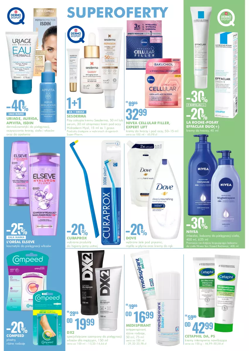 Gazetka promocyjna Super Pharm - Gazetka - ważna 19.08 do 31.08.2022 - strona 3 - produkty: Antyperspirant, Cetaphil, Curaprox, Dove, DX2, Elseve, Krem pod oczy, L’Oréal, Nivea, Rum, Ser, Serum, Sesderma, Szampon