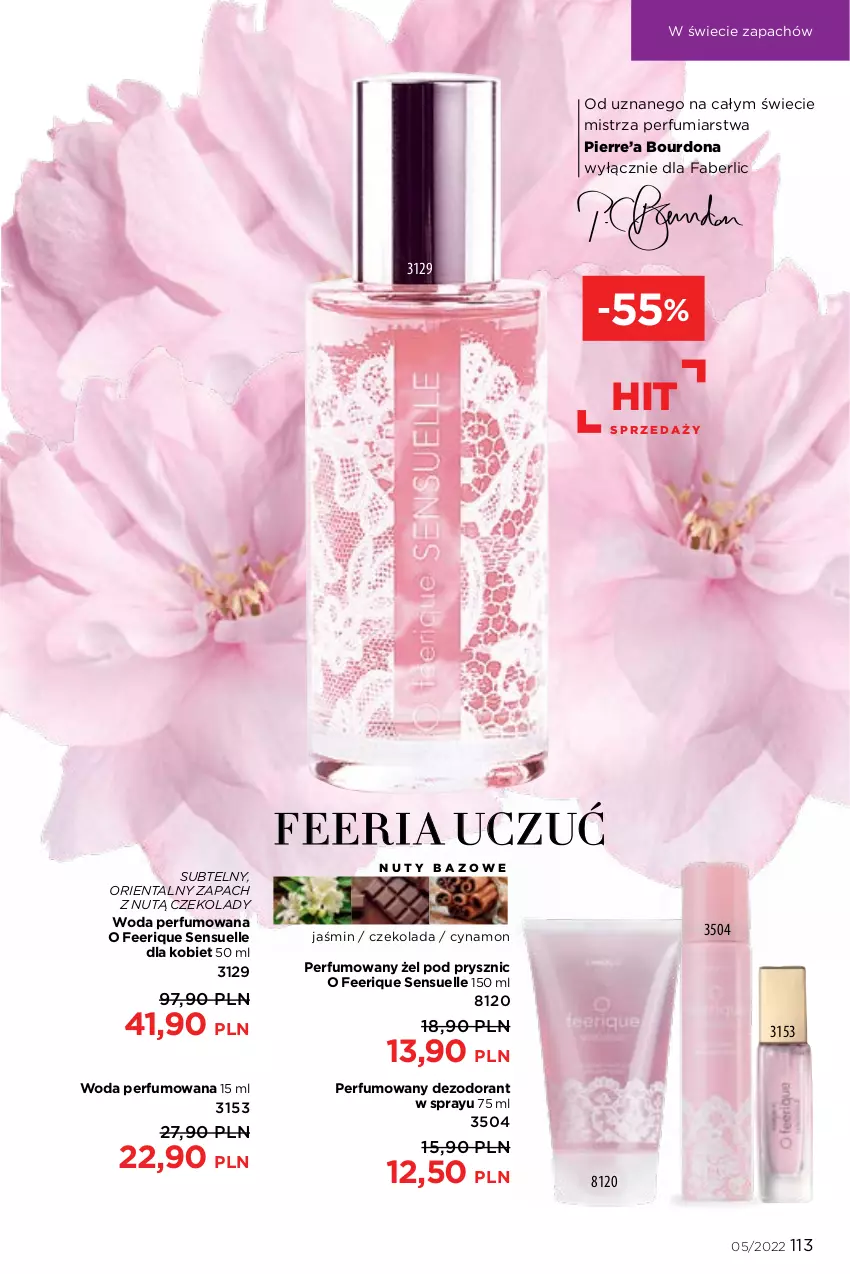 Gazetka promocyjna Faberlic - ważna 14.03 do 03.04.2022 - strona 113 - produkty: Czekolada, Dezodorant, Fa, Nuty, Perfum, Woda, Woda perfumowana