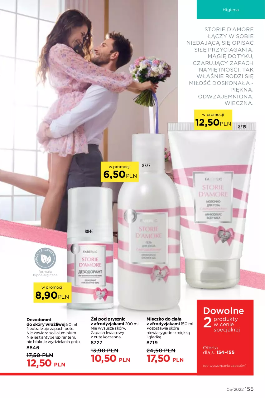 Gazetka promocyjna Faberlic - ważna 14.03 do 03.04.2022 - strona 155 - produkty: Antyperspirant, Dezodorant, Mleczko, Mleczko do ciała