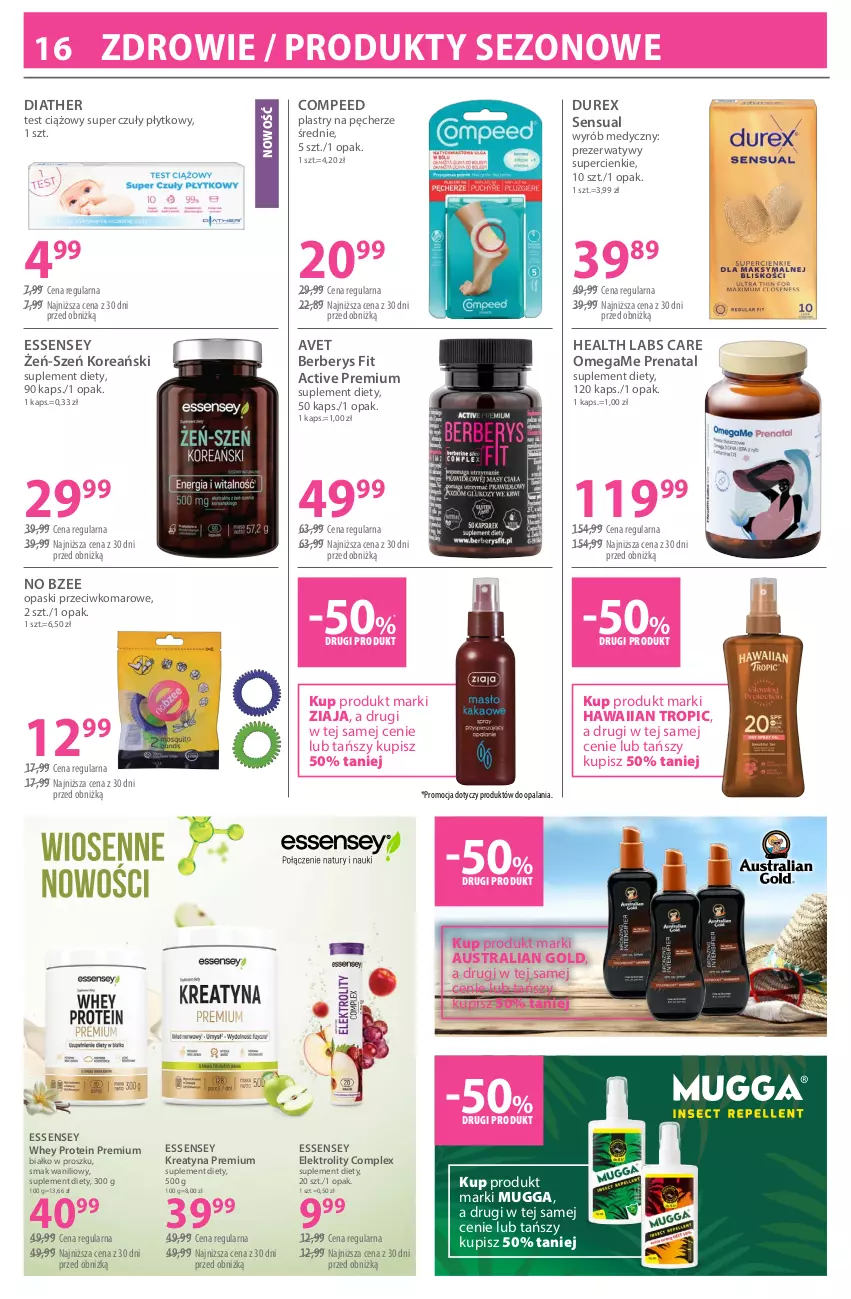 Gazetka promocyjna Hebe - Gazetka - ważna 18.04 do 03.05.2026 - strona 16 - produkty: Durex, Prezerwatyw, Sensual, Suplement diety, Zdrowie, Ziaja