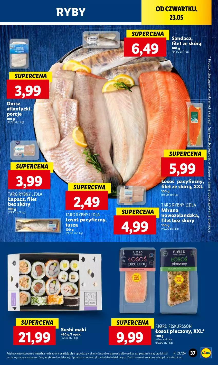 Gazetka promocyjna Lidl - GAZETKA - ważna 23.05 do 25.05.2024 - strona 46 - produkty: Dorsz, Miruna, Por