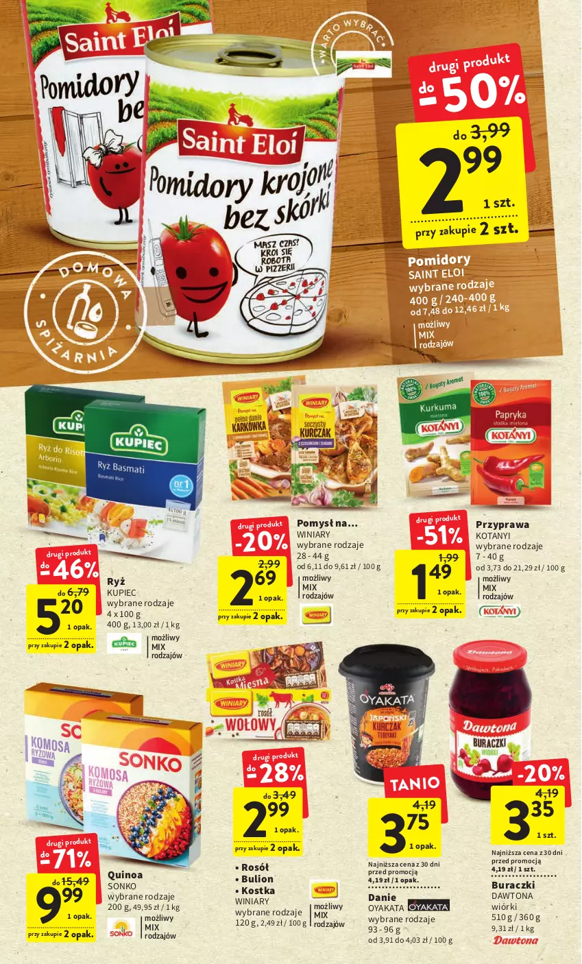 Gazetka promocyjna Intermarche - Gazetka Intermarche - ważna 26.01 do 01.02.2023 - strona 28 - produkty: Bulion, Buraczki, Dawtona, Kupiec, Lion, Piec, Quinoa, Rosół, Ryż, Sonko, Winiary