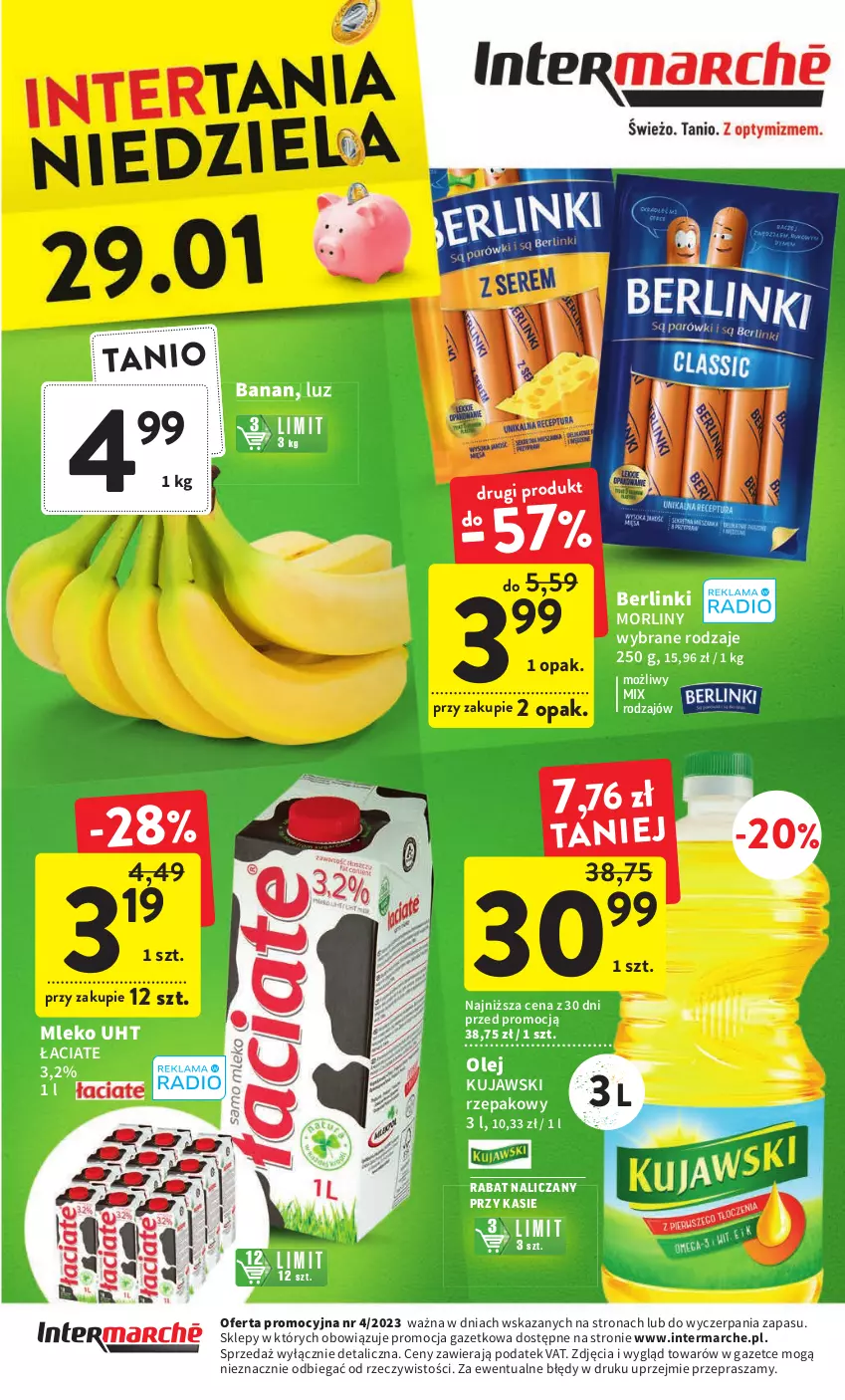 Gazetka promocyjna Intermarche - Gazetka Intermarche - ważna 26.01 do 01.02.2023 - strona 40 - produkty: Berlinki, Kujawski, Mleko, Morliny, Olej