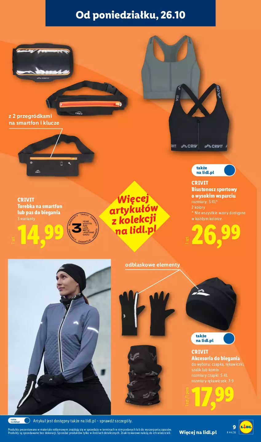 Gazetka promocyjna Lidl - Katalog - ważna 26.10 do 31.10.2026 - strona 13 - produkty: Biustonosz, Czapka, Por, Smartfon, Sok, Sport, Szal, Torebka
