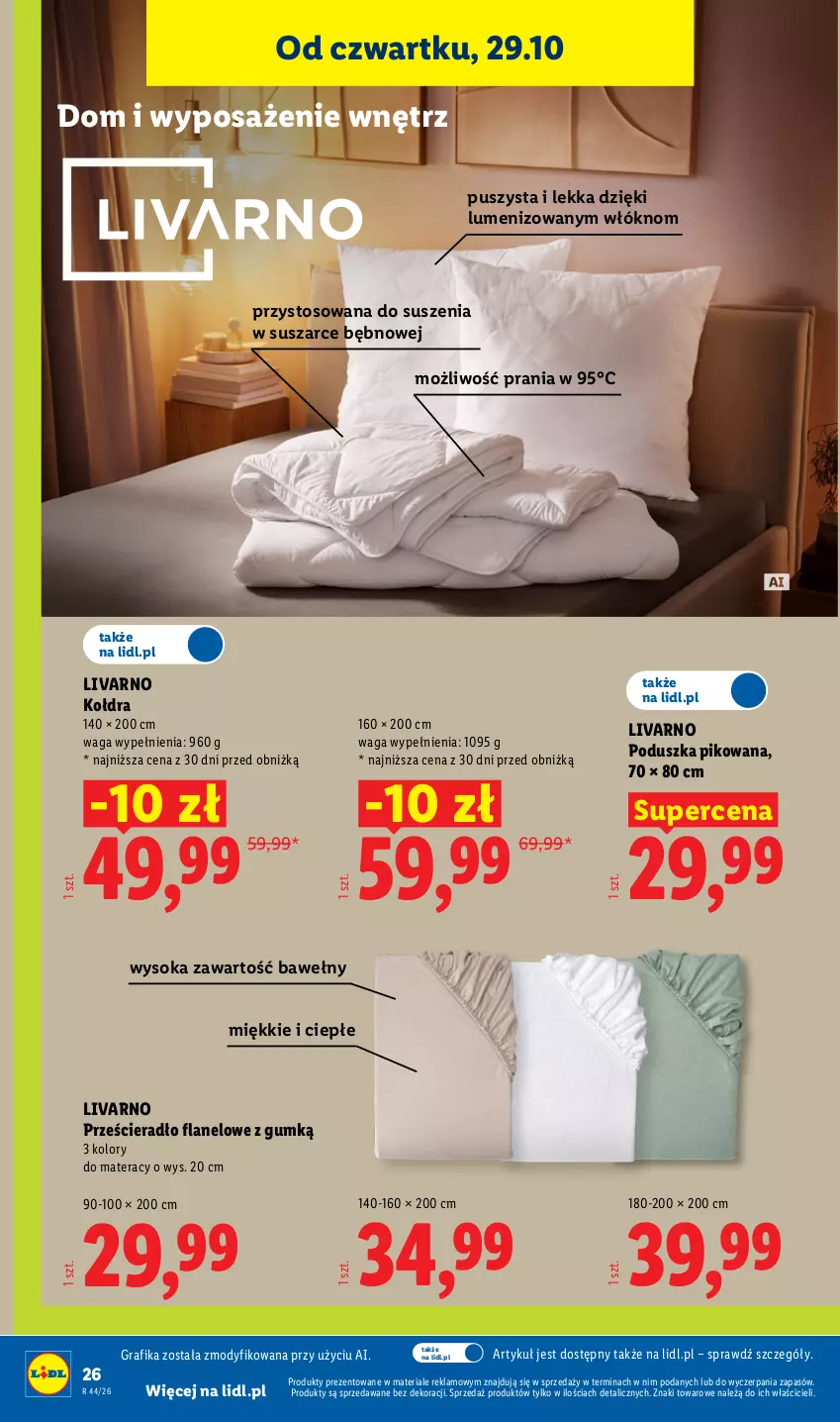 Gazetka promocyjna Lidl - Katalog - ważna 26.10 do 31.10.2026 - strona 32 - produkty: Gra, Grafika, Ivar, Kołdra, Materac, Poduszka, Prześcieradło, Sok, Tera, Waga