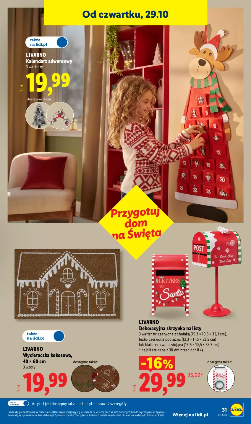 Gazetka promocyjna Lidl - Katalog - ważna 26.10 do 31.10.2026 - strona 37 - produkty: Ivar, Kalendarz, Kalendarz adwentowy, Kokos, Wycieraczka