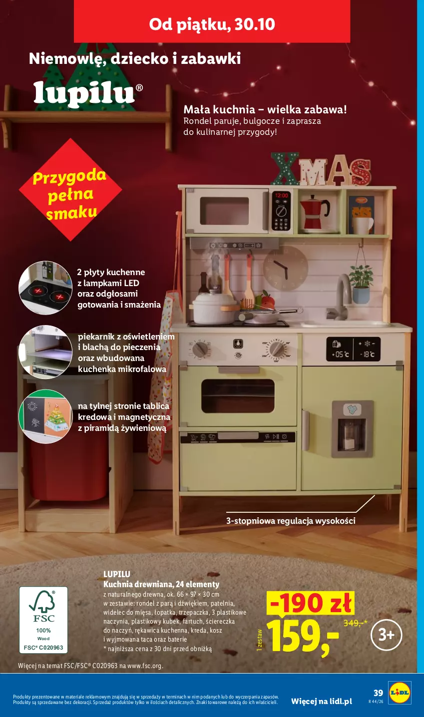 Gazetka promocyjna Lidl - Katalog - ważna 26.10 do 31.10.2026 - strona 45 - produkty: Fa, Kosz, Kubek, Kuchenka mikrofalowa, Kuchnia, LG, Patelnia, Piec, Piekarnik, Rękawica kuchenna, Rondel, Sok, Taca, Top, Trzepaczka, Widelec