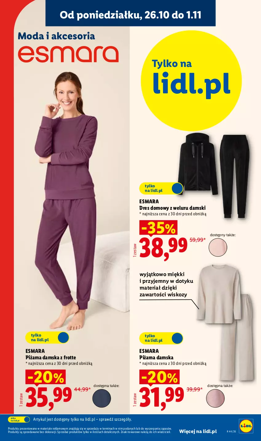 Gazetka promocyjna Lidl - Katalog - ważna 26.10 do 31.10.2026 - strona 7 - produkty: Dres, Moda, Piżama