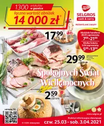 Gazetka promocyjna Selgros - Oferta spożywcza - Gazetka - ważna od 05.04 do 05.04.2021 - strona 1 - produkty: Polędwiczka wieprzowa, Cień, Tran, Wędlina, Chleb, LG, Fa