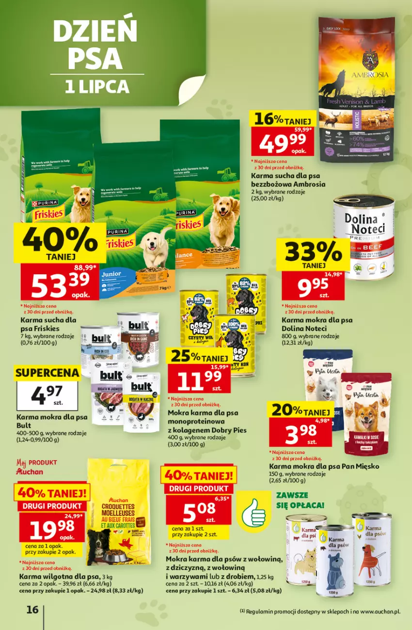 Gazetka promocyjna Auchan - 30 Lat Hipermarket - ważna 25.06 do 01.07.2026 - strona 16 - produkty: Friskies, Karmi, Kiwi, Kolagen, LG, Mokra karma, Warzywa