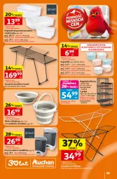 Gazetka promocyjna Auchan - 30 Lat Hipermarket - Gazetka - ważna od 01.07 do 01.07.2026 - strona 39 - produkty: Kosz, Pojemnik, Regał, Pojemnik do przechowywania, Suszarka, Miska