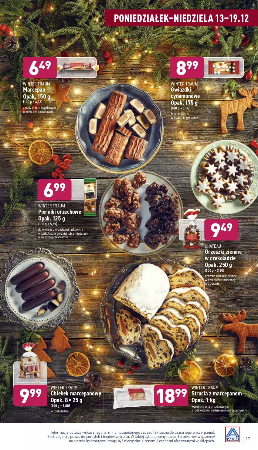 Gazetka promocyjna Aldi - Pełny katalog - ważna 13.12 do 19.12.2021 - strona 17 - produkty: Chleb, Ciastka, Orzeszki, Orzeszki ziemne, Piernik, Strucla, Strucla z marcepanem