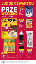 Gazetka promocyjna Aldi - Pełny katalog - Gazetka - ważna od 19.12 do 19.12.2021 - strona 26 - produkty: Sok pomarańczowy, Sok, Makowiec, Napój gazowany, Tymbark, Cappuccino, Haribo, Napój