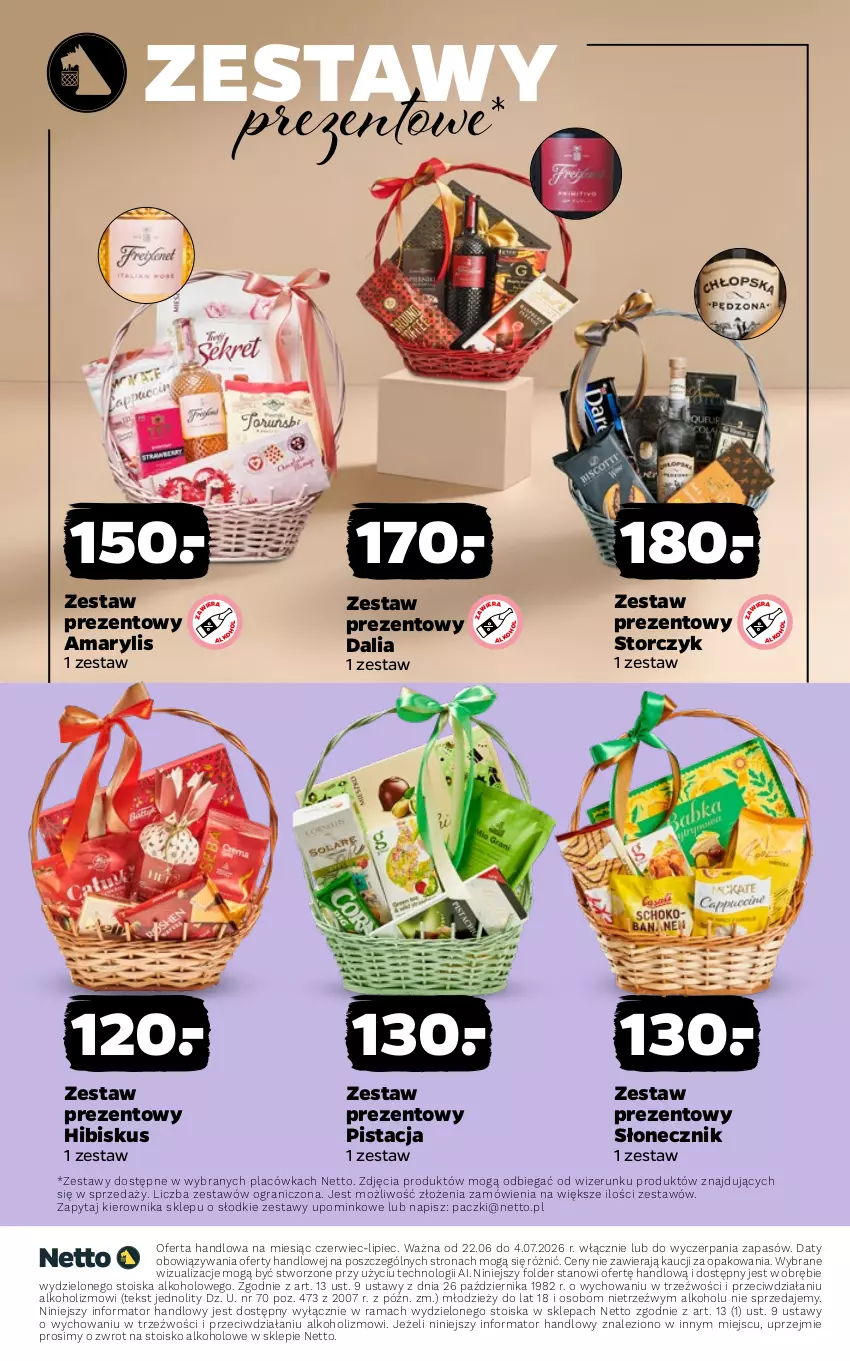 Gazetka promocyjna Netto - Alkohole - Mocne - ważna 22.06 do 04.07.2026 - strona 20 - produkty: Amarylis, Gra, Hibiskus, Piec, Rama, Storczyk, Zestaw prezentowy