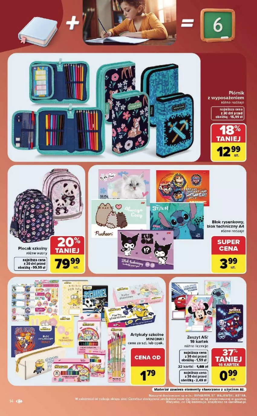 Gazetka promocyjna Carrefour - Gazetka Carrefour w SUMIE same okazje - ważna 24.08 do 05.09.2026 - strona 14 - produkty: Plecak