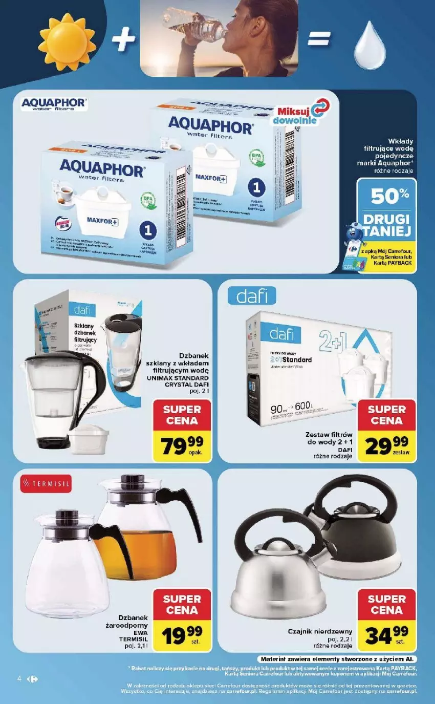 Gazetka promocyjna Carrefour - Gazetka Carrefour w SUMIE same okazje - ważna 24.08 do 05.09.2026 - strona 4 - produkty: Aquaphor, Czajnik, Dzbanek, Fa, Por