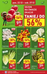 Gazetka promocyjna Aldi - Pełna oferta - Gazetka - ważna od 27.12 do 27.12.2025 - strona 2 - produkty: Piec, Kalafior, Por, Sałat, Pieczarki krojone, Pomidory