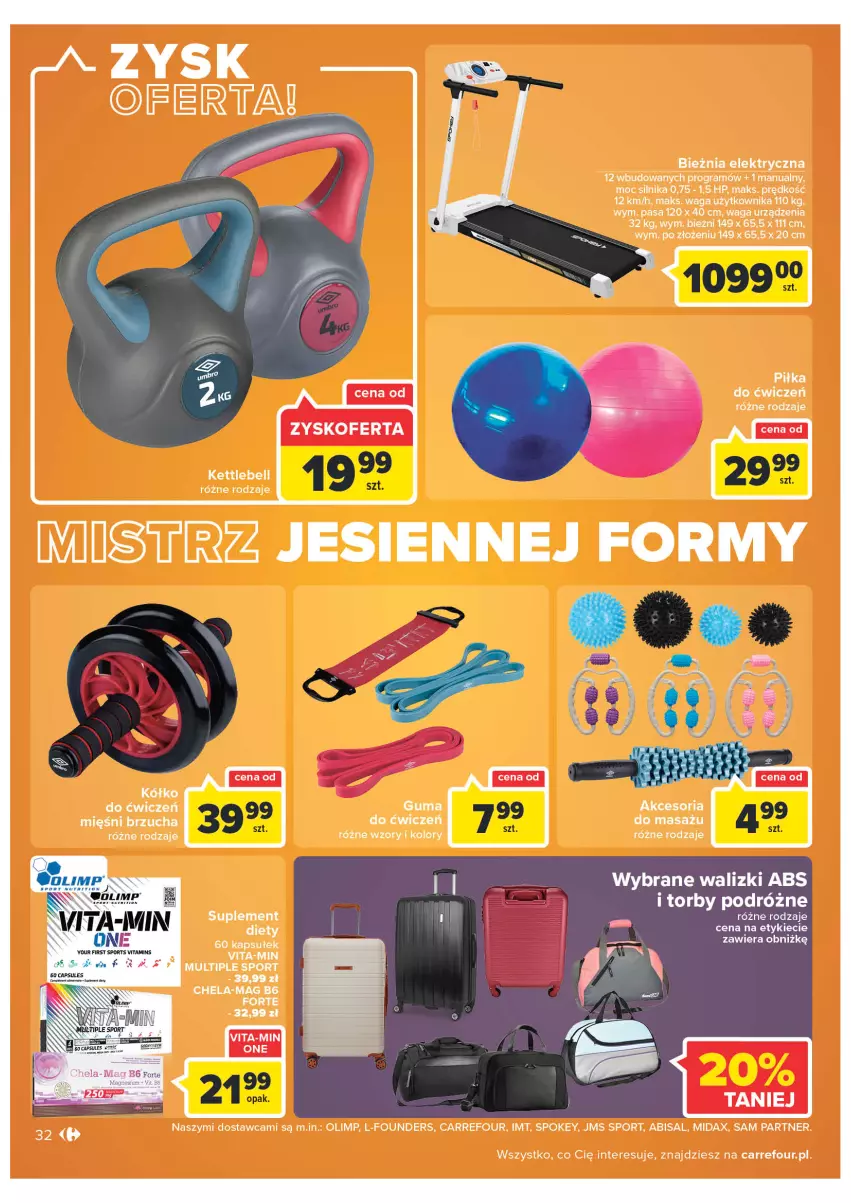 Gazetka promocyjna Carrefour - Gazetka Carrefour Zyskoteka - ważna 18.10 do 22.10.2022 - strona 32 - produkty: Bieżnia, DAX, Gra, HP, Por, Sport, Vita-Min, Waga