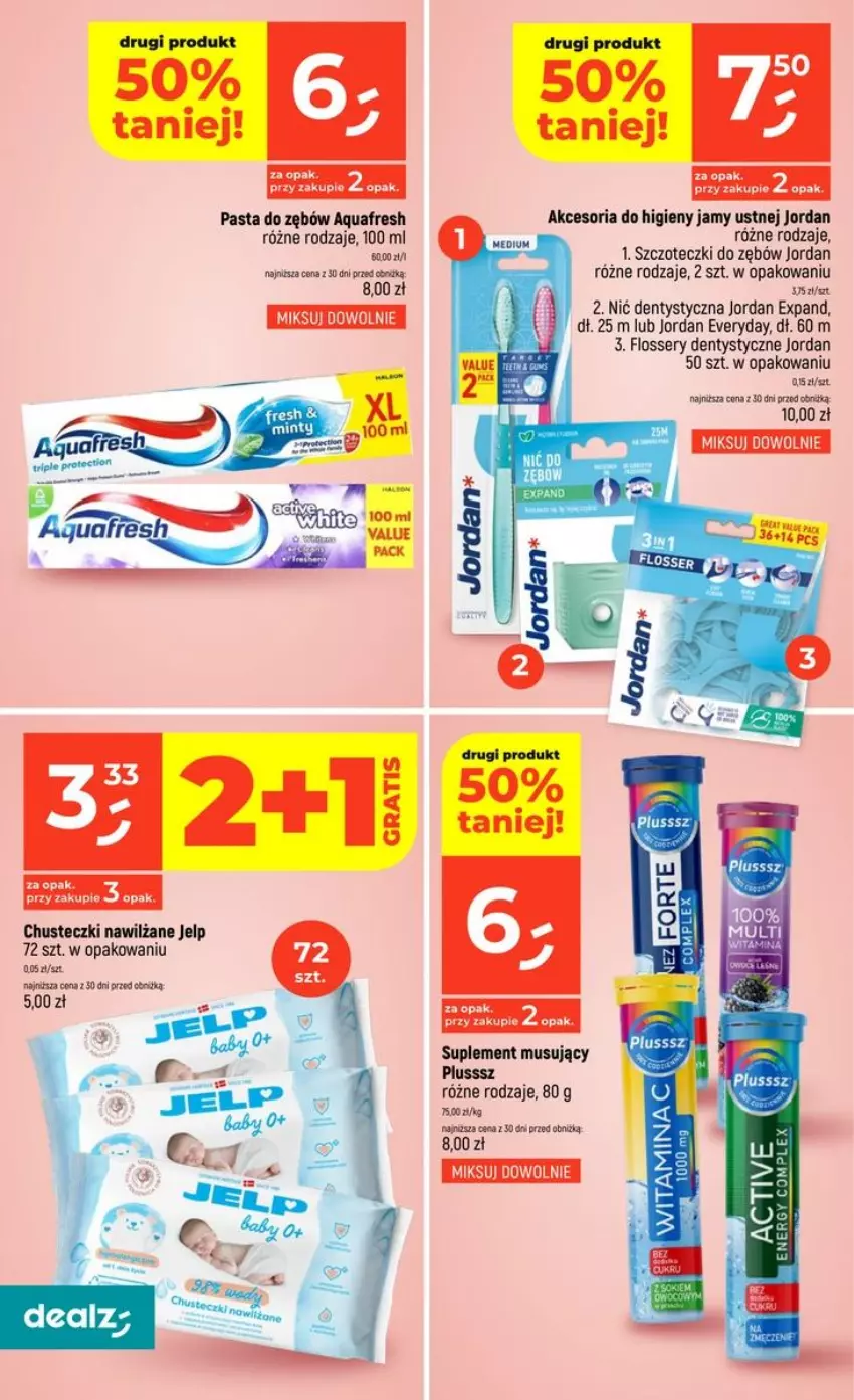 Gazetka promocyjna Dealz - NOWA GAZETKA - ważna 22.10 do 28.10.2026 - strona 36 - produkty: Aquafresh, Chusteczki, Mus, Nić dentystyczna, Pasta do zębów, Ser