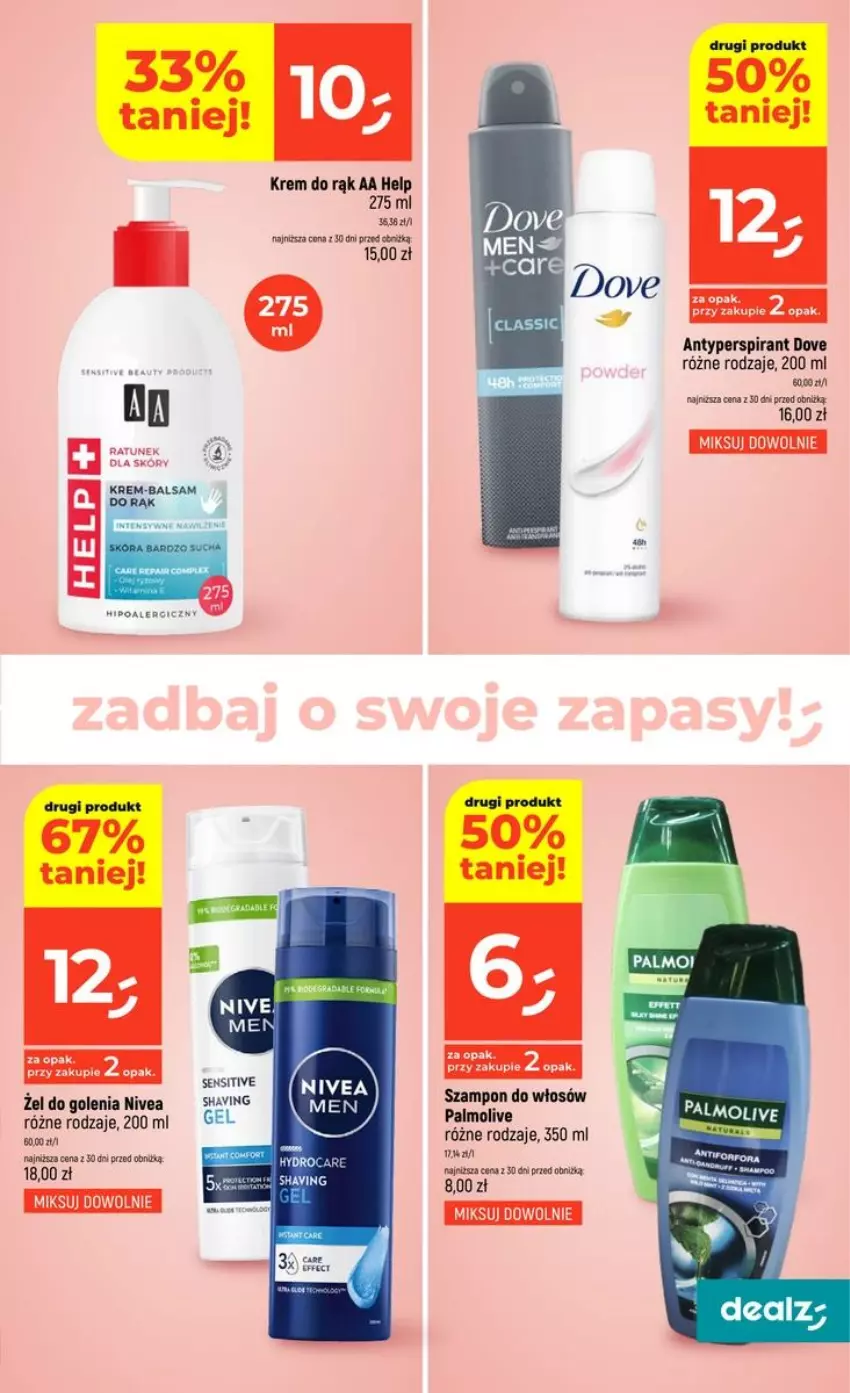 Gazetka promocyjna Dealz - NOWA GAZETKA - ważna 22.10 do 28.10.2026 - strona 37 - produkty: Antyperspirant, Dove, Gra, Krem do rąk, Nivea, Palmolive, Szampon